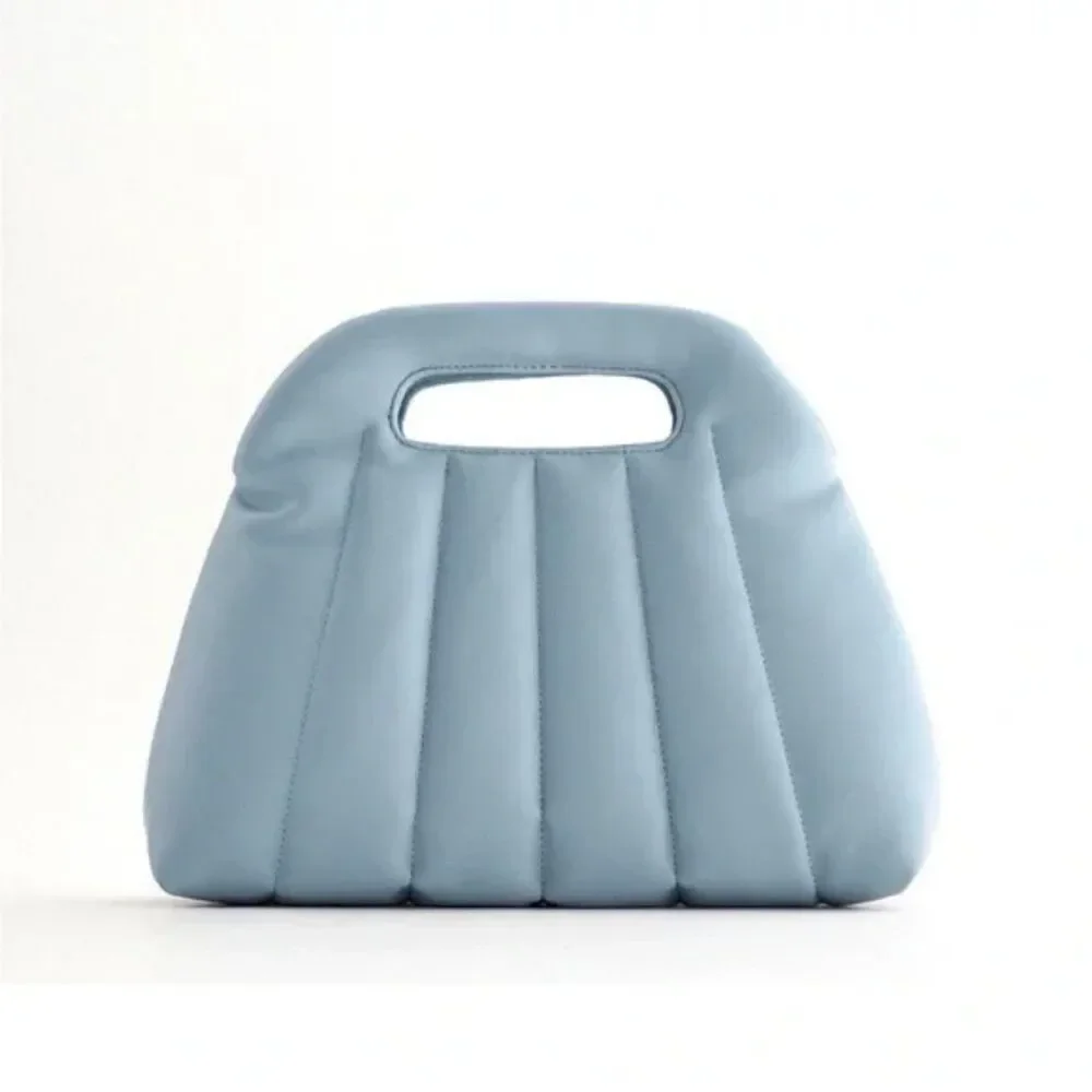 Light blue puffer purse